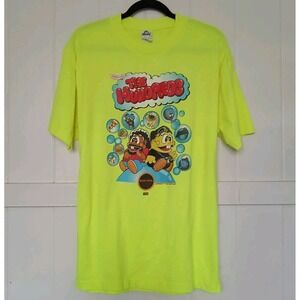 The Hundreds Sample T-Shirt Bubble Bobble Alstyle Men's Large Neon Yellow Skate